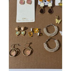 Beonon Trendy Heart, Butterfly & Hoop Earrings Set – Cute & Stylish Jewelry